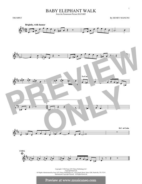 Instrumental version: para trompeta by Henry Mancini