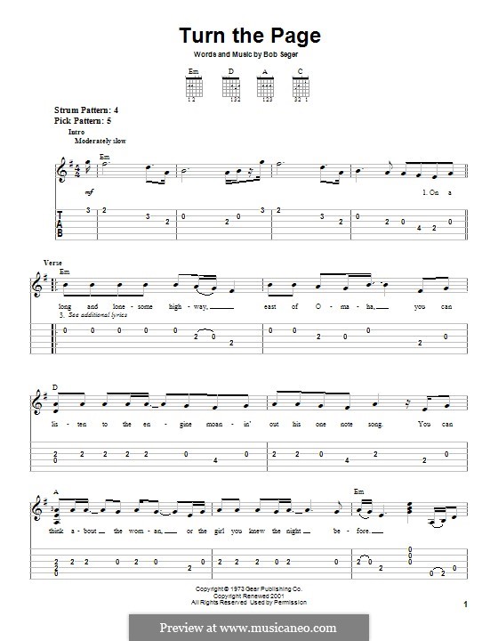 Turn the Page: Para guitarra com guia by Bob Seger