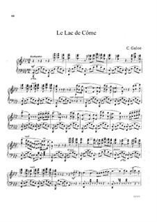 Nocturne No.6 'Le lac de côme', Op.24: Para Piano by C. Galos