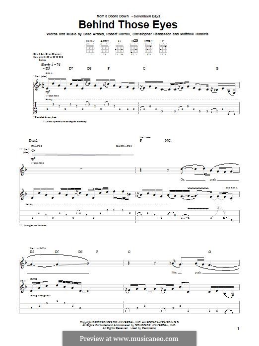 Behind Those Eyes (3 Doors Down) por B. Arnold, C. Henderson, M. Roberts, R. Harrell em músicaNeo