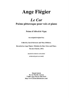 Le Cor: For bass voice and piano by Ange Flégier