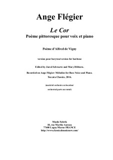 Le Cor: For baritone voice and piano by Ange Flégier