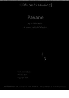 Pavane pour une infante défunte (Pavane for a Dead Princess), M.19: For flute trio by Maurice Ravel