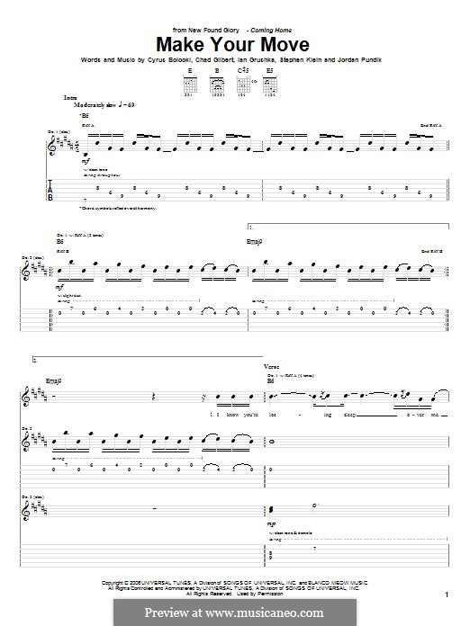Make Your Move (New Found Glory): Para guitarra com guia by Chad Gilbert, Cyrus Bolooki, Ian Grushka, Jordan Pundik, Stece Klein