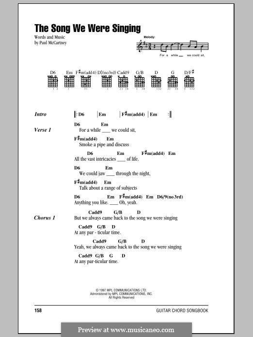 The Song We Were Singing: Letras e Acordes by Paul McCartney