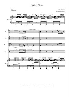 Quintet version: For woodwinds and piano by Franz Schubert