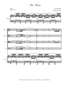 Quintet version: For strings and piano by Franz Schubert