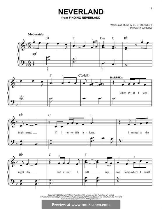 Neverland (from 'Finding Neverland'): Para Piano by Eliot Kennedy, Gary Barlow