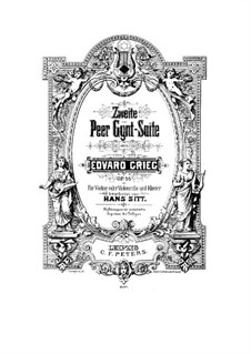 Suite No.2, Op.55: arranjo para violino e piano by Edvard Grieg