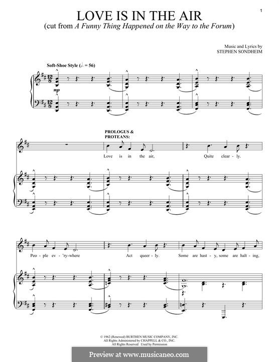 Love is in the Air: Para vocais e piano by Stephen Sondheim