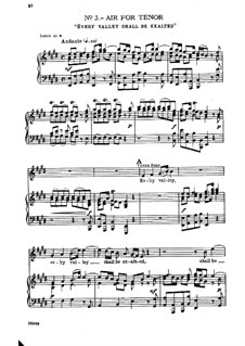 No.3 Every Valley Shall Be Exalted: Para vocais e piano by Georg Friedrich Händel