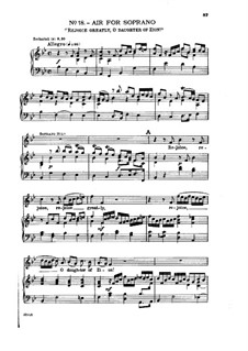 No.18 Rejoice Greatly, O Daughter of Zion: Partitura Piano-vocal by Georg Friedrich Händel