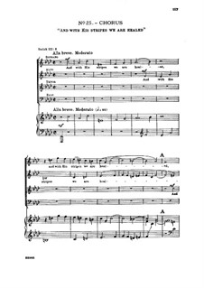 No.25 And with His Stripes We Are Healed: Partitura Piano-vocal by Georg Friedrich Händel