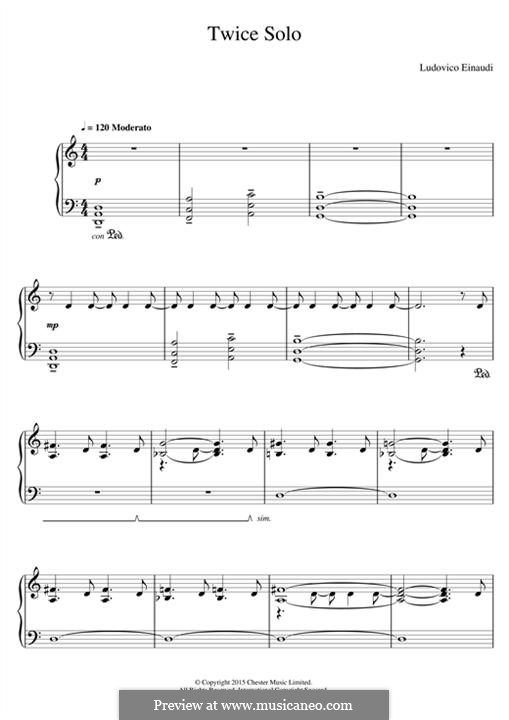 Twice Solo: Para Piano by Ludovico Einaudi