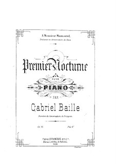 Nocturne No.1, Op.41: Nocturne No.1 by Gabriel Baille