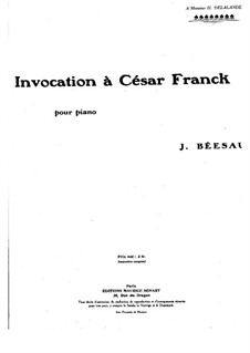 Invocation à César Franck: Invocation à César Franck by J. Béesau