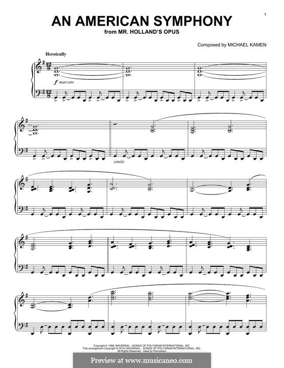 An American Symphony: Para Piano by Michael Kamen