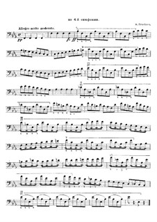 Symphony No.4 in E Flat Major 'Romantic', WAB 104: parte para contrabaixo(Fragmento) by Anton Bruckner
