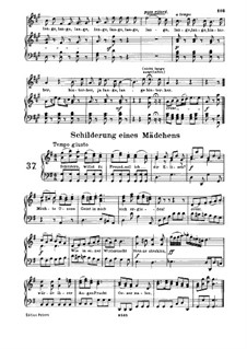 Schilderung eines Mädchens, WoO 107: Partitura piano-vocal by Ludwig van Beethoven