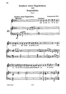 Seufzer eines Ungeliebten und Gegenliebe, WoO 118: Partitura piano-vocal by Ludwig van Beethoven