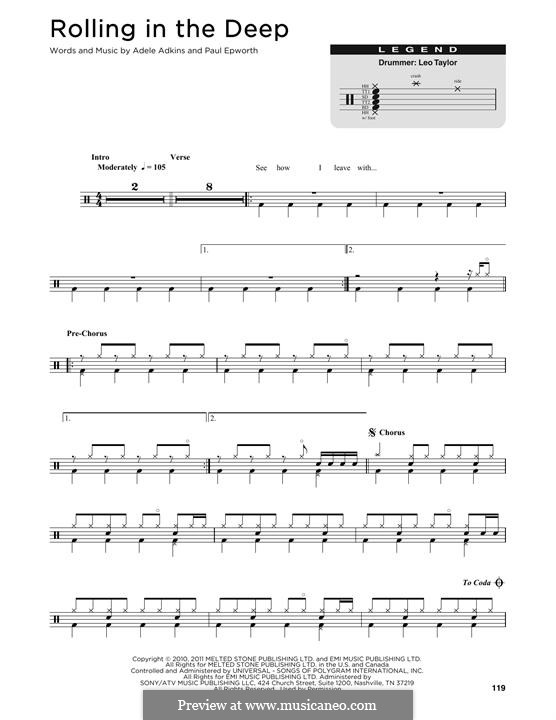 Instrumental version: Drum set by Adele, Paul Epworth