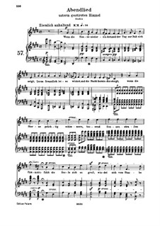 Abendlied unterm gestirnten Himmel (Evening Song Under a Starry Sky), WoO 150: Partitura piano-vocal by Ludwig van Beethoven
