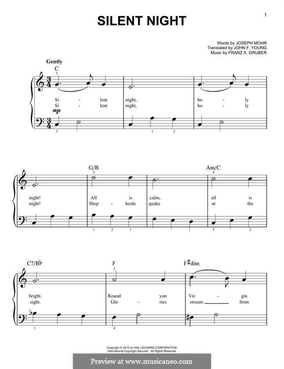 Piano version: para um único musico (Editado por H. Bulow) by Franz Xaver Gruber