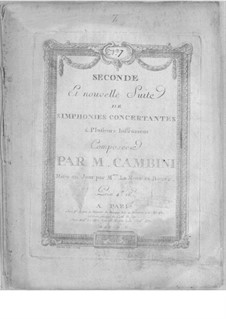 Symphonies Concertantes: Second Suite, No.7 for two oboes and orchestra by Giuseppe Maria Cambini