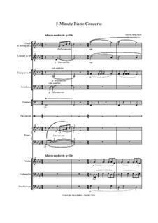 5-Minute Piano Concerto: partitura by Hans Bakker