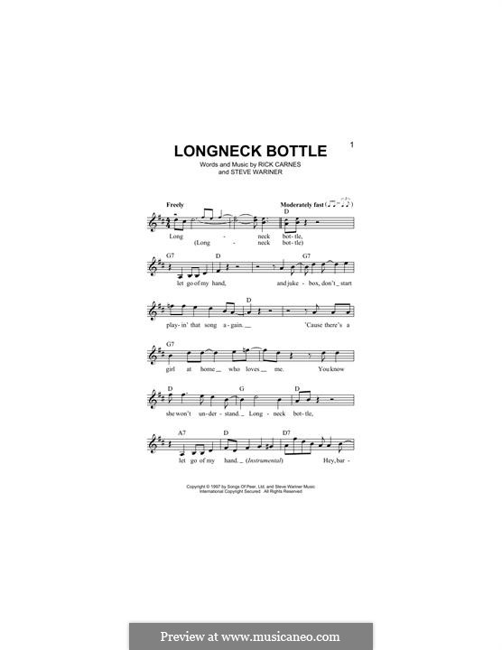 Longneck Bottle (Garth Brooks): melodia by Rick Carnes, Steve Wariner