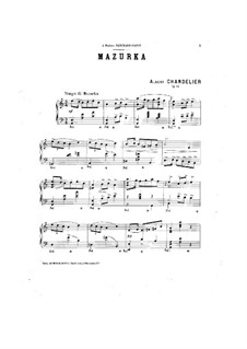 Mazurka, Op.19: mazurka by Albert Chandelier