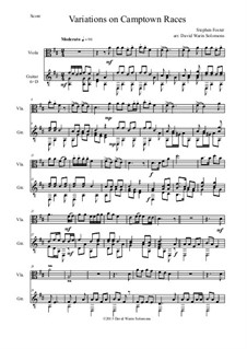 The Camptown Races: Variations, for viola and guitar by Stephen Collins Foster