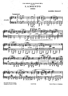 Lamento: Lamento by Jacques Charlot