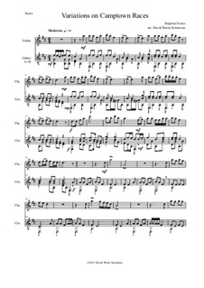 The Camptown Races: Variations, for violin and guitar by Stephen Collins Foster