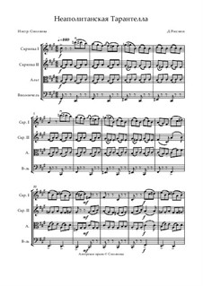 Tarantella Napoletana: para quartetos de cordas by Gioacchino Rossini