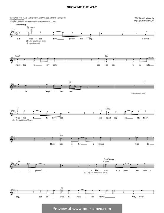 Show Me the Way: Letras e Acordes by Peter Frampton