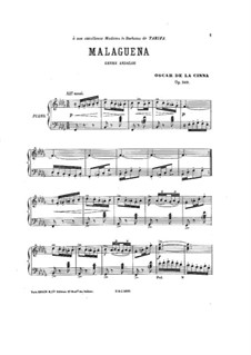 Malaguena, Op.369: Para Piano by Óscar de la Cinna