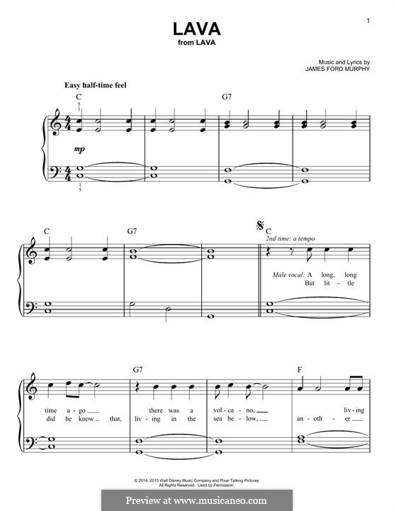 Lava (from Lava): Para Piano by James Murphy