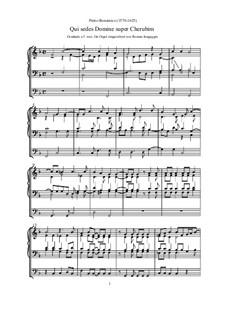 Qui sedes Domine super Cherubim (Orgel-Transkription): Qui sedes Domine super Cherubim (Orgel-Transkription) by Pietro Bonamico