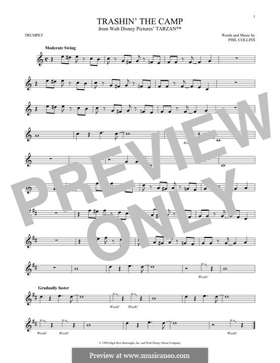 Trashin' the Camp (from Walt Disney's Tarzan): para trompeta by Phil Collins