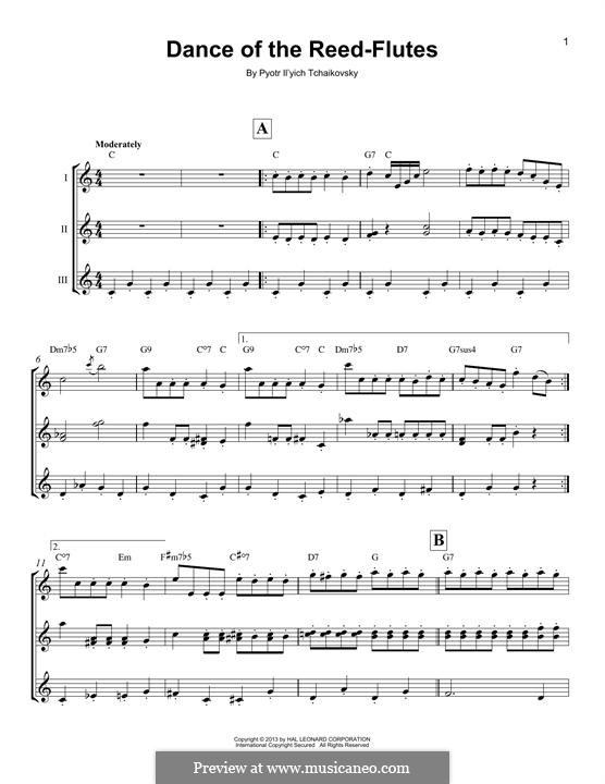 No.7 Dance of the Mirlitons: para ukulele by Pyotr Tchaikovsky