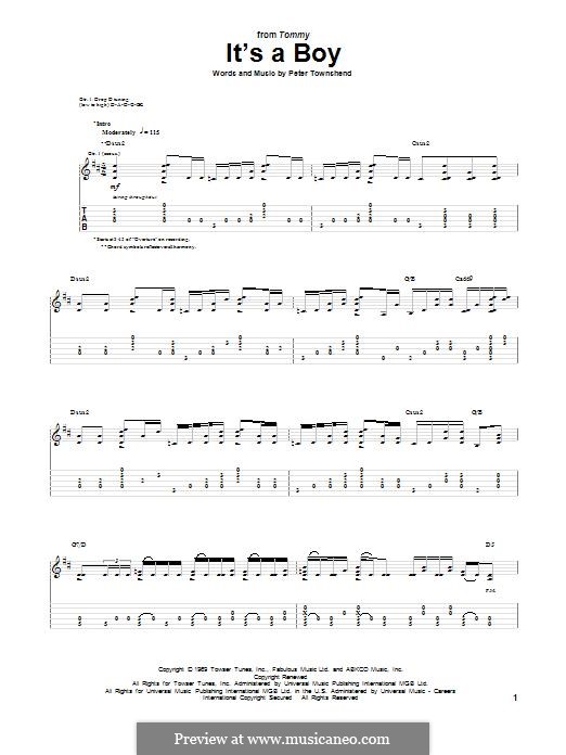 It's a Boy (The Who): Para guitarra com guia by Peter Townshend