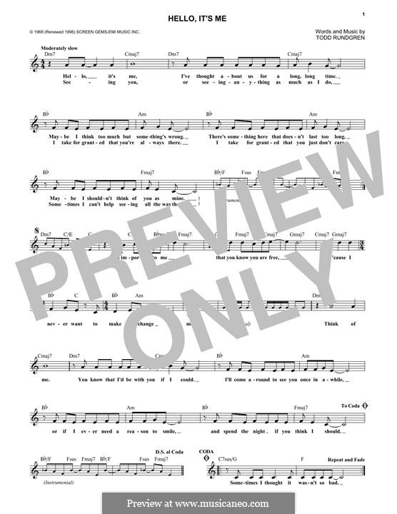 Hello, It's Me: melodia by Todd Rundgren