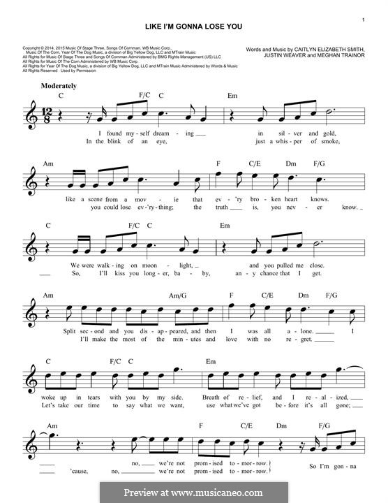 Like I�m Gonna Lose You por J. Weaver, C. Smith, M