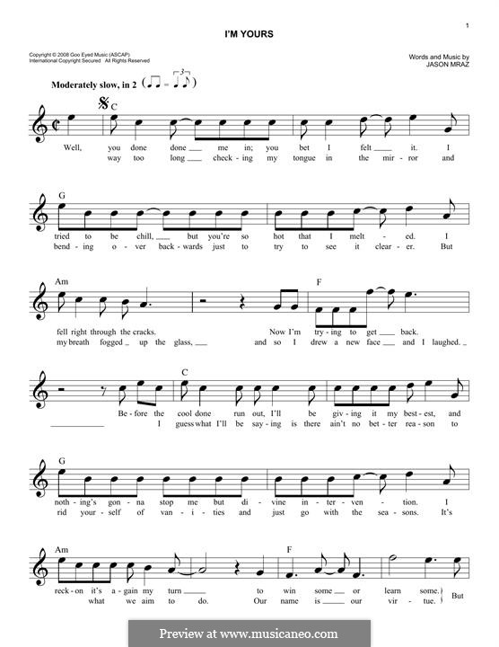 I'm Yours: melodia by Jason Mraz