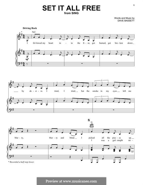 Set it all Free: Para vocais e piano (ou Guitarra) by Dave Bassett