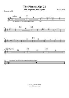 Neptune, the Mystic: Trompete em Bb 1 (parte transposta) by Gustav Holst