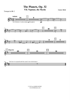 Neptune, the Mystic: Trompete em Bb 2 (parte transposta) by Gustav Holst
