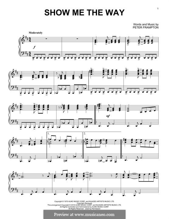 Show Me the Way: Para Piano by Peter Frampton