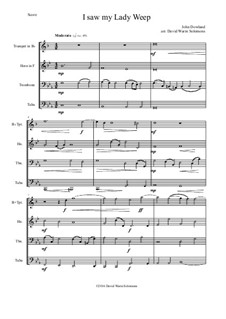 I saw my lady weep: para quarteto de bronze by John Dowland